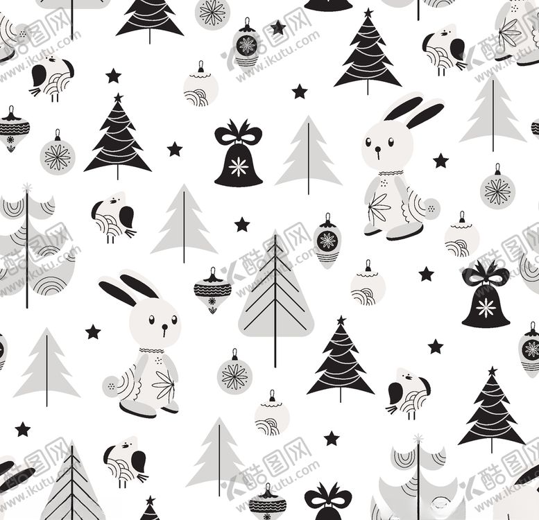 编号：30547110070235556598【酷图网】源文件下载-简约圣诞节花纹背景