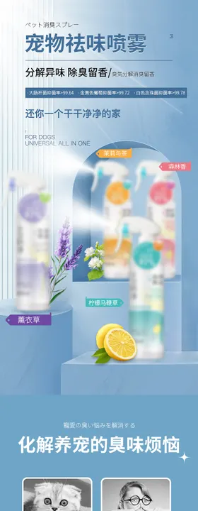 宠物祛味喷雾电商详情页