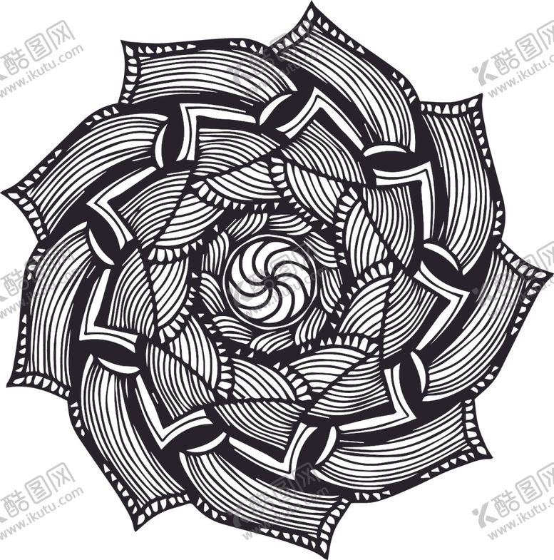 编号：67164109180959476645【酷图网】源文件下载-曼陀罗花纹