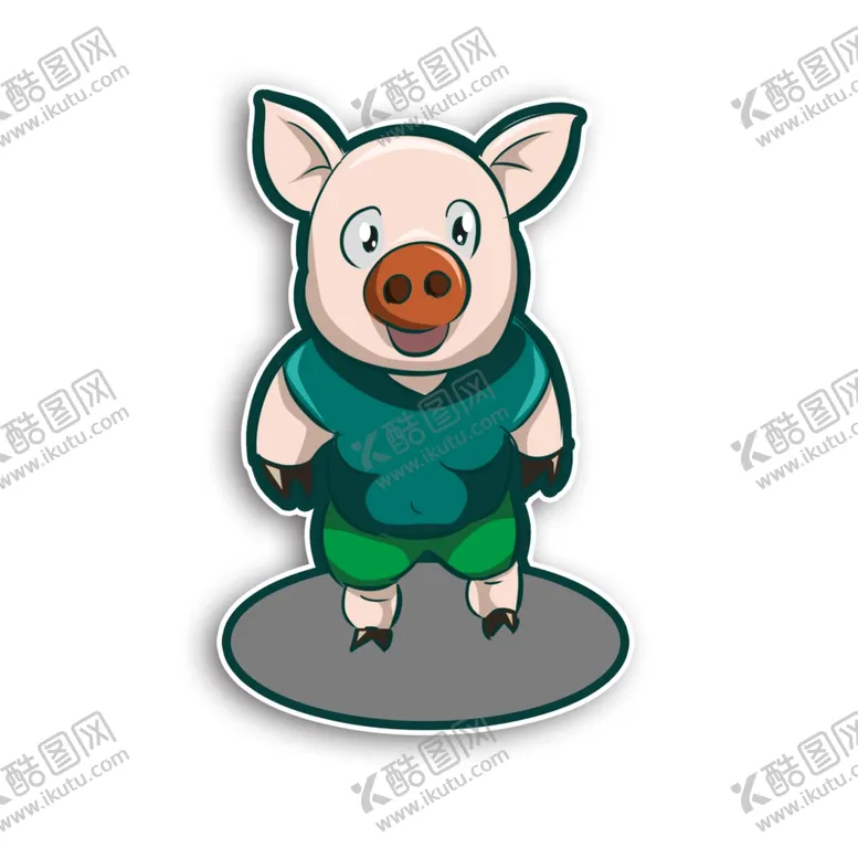 编号：44576604210148002206【酷图网】源文件下载-小猪可爱猪猪宝宝动物属相猪年