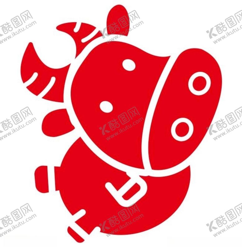 编号：45087109290650243118【酷图网】源文件下载-矢量卡通小牛