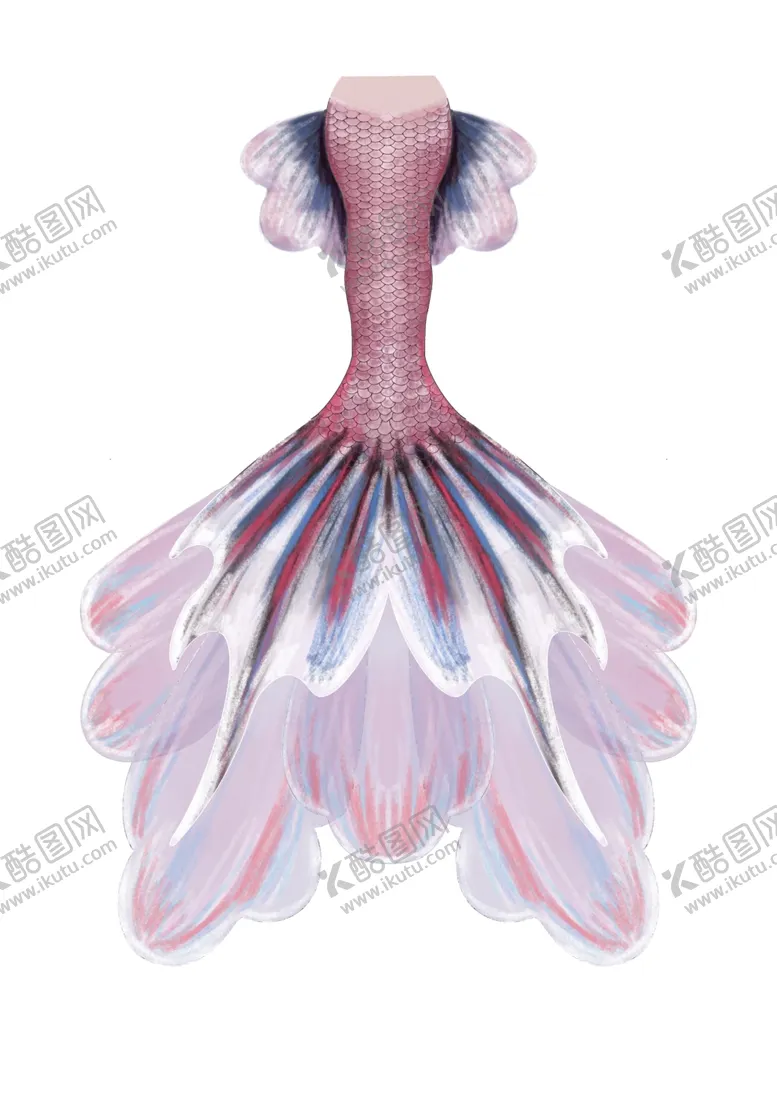 编号：41790401270417041870【酷图网】源文件下载-人形鱼尾裙设计插画