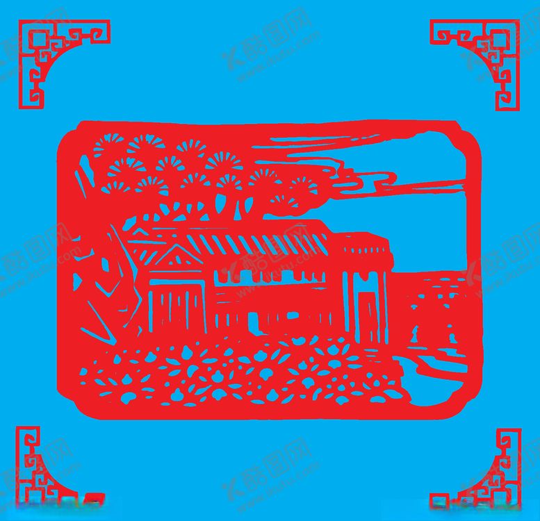 编号：78111509262202543559【酷图网】源文件下载-建筑剪纸