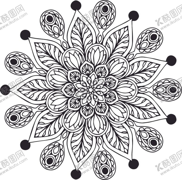 编号：91984810141205425972【酷图网】源文件下载-曼陀罗花纹