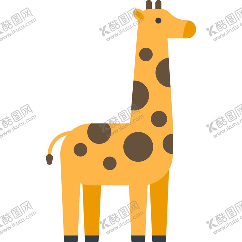 编号：36988909200813536023【酷图网】源文件下载-长颈鹿动物标志图形图标装饰素材