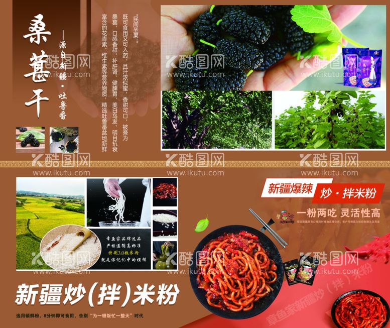 编号：46222411240731069600【酷图网】源文件下载-桑葚干食品展板