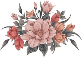 花卉素材数码印花鲜花