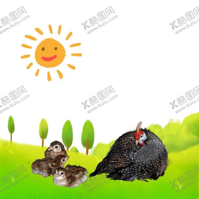 编号：97051609231230083467【酷图网】源文件下载-母鸡和小鸡