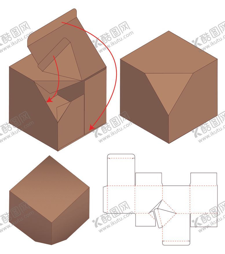 编号：22048410072056312807【酷图网】源文件下载-包装盒刀模图
