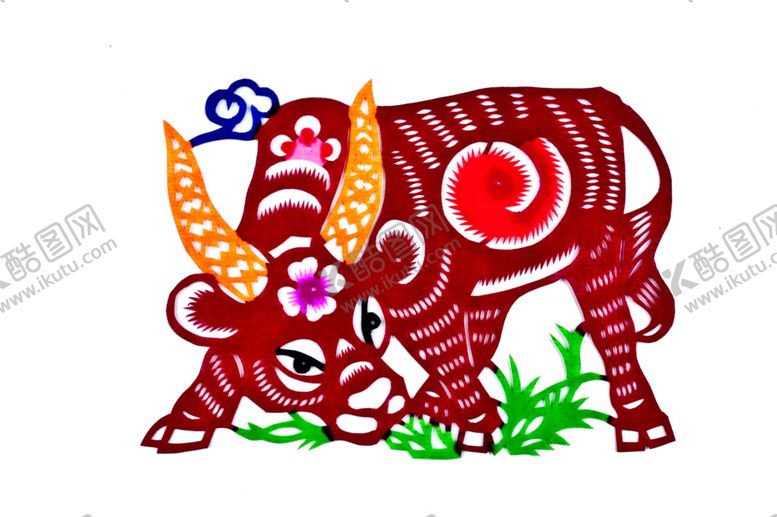 编号：43009004160139029202【酷图网】源文件下载-牛年剪纸