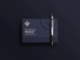 商务VI样机文具名片办公用品