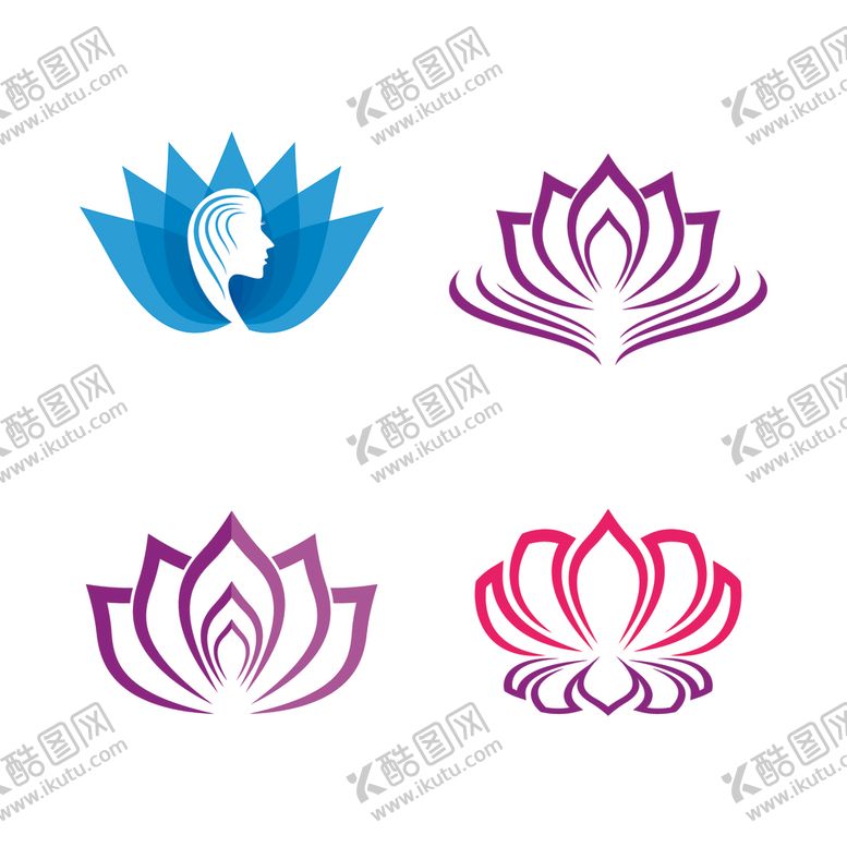 编号：98344307030914197335【酷图网】源文件下载-抽象荷花图标