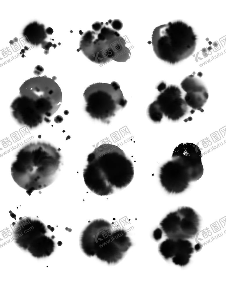编号：25779206170649085557【酷图网】源文件下载-水墨素材毛笔画素材墨迹素材