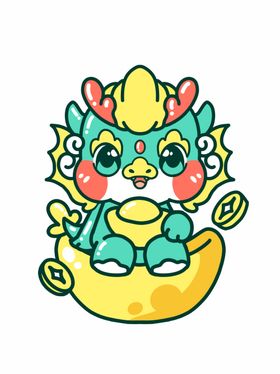 龙年插画卡通手绘Q版