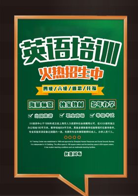 英语培训海报
