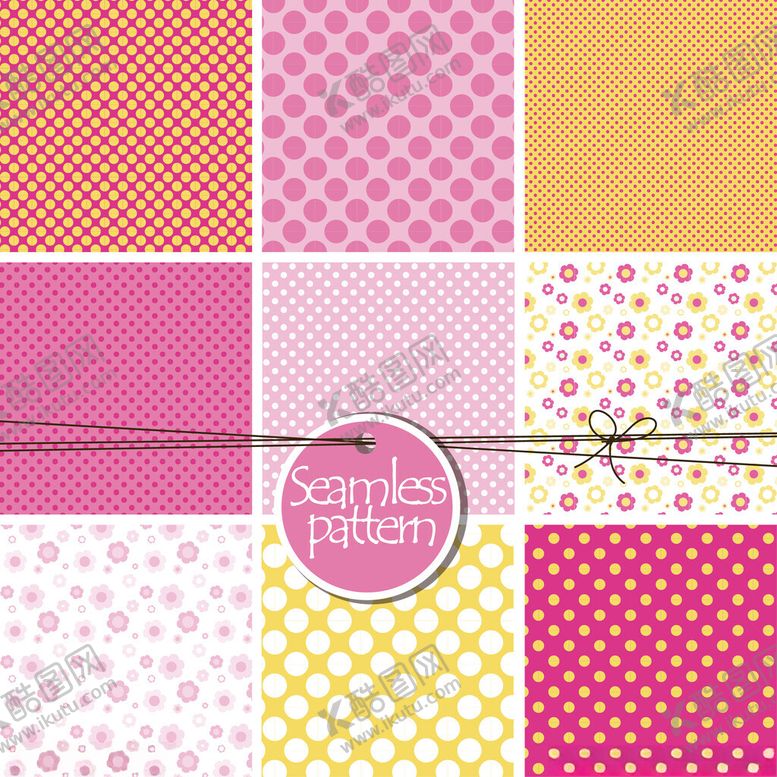 编号：25042611021751426397【酷图网】源文件下载-多彩波点花纹图案集合