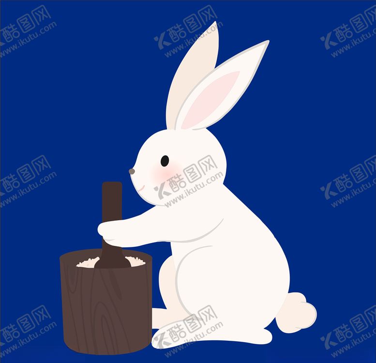 编号：25194309220254033255【酷图网】源文件下载-玉兔捣药矢量图