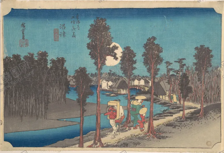 编号：13414007010033321338【酷图网】源文件下载-日本街景风景浮世绘