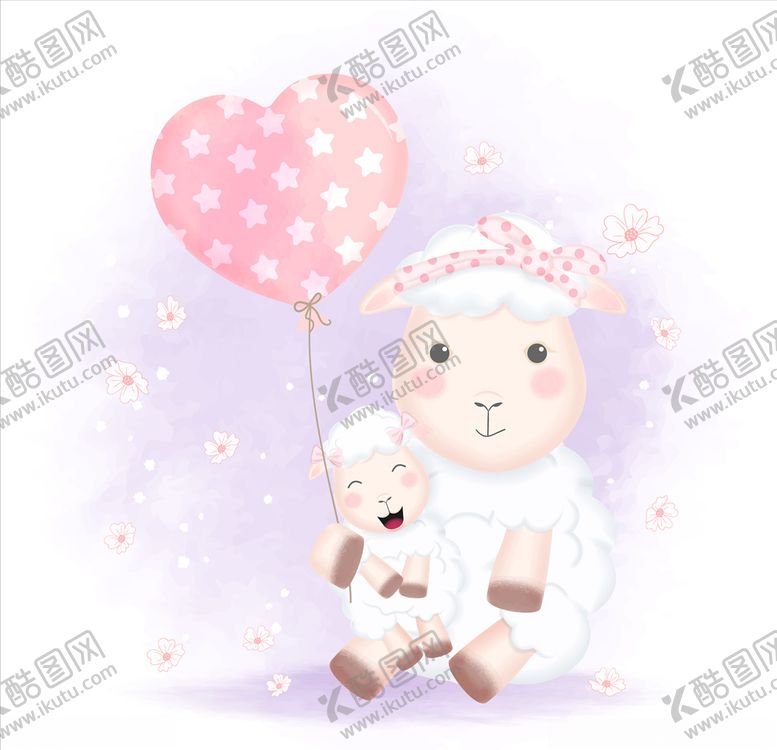 编号：17436309291223131681【酷图网】源文件下载-卡通绵羊