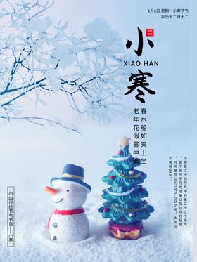 小寒雪人海报