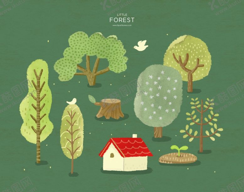 编号：67374209152126335591【酷图网】源文件下载-森林插画图片