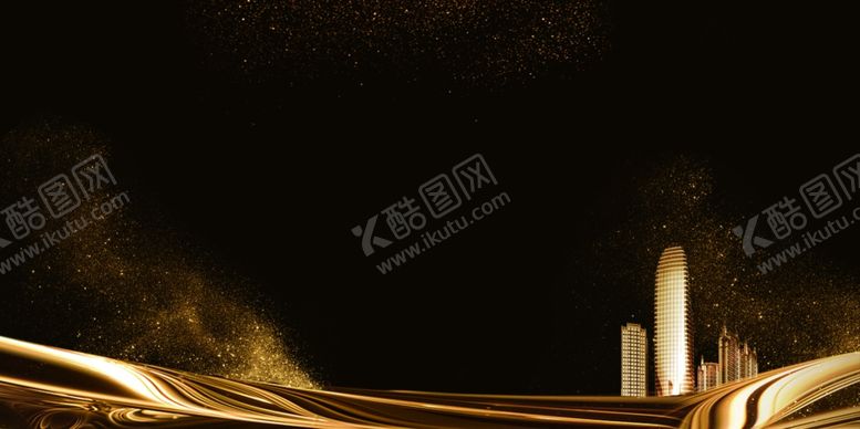 编号：95091407080617247280【酷图网】源文件下载-黑金光效背景