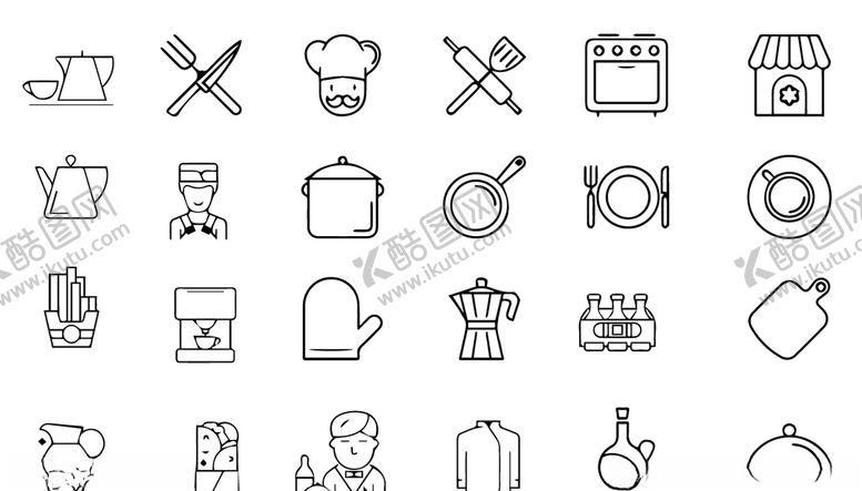 编号：35635910311726304689【酷图网】源文件下载-厨具图标
