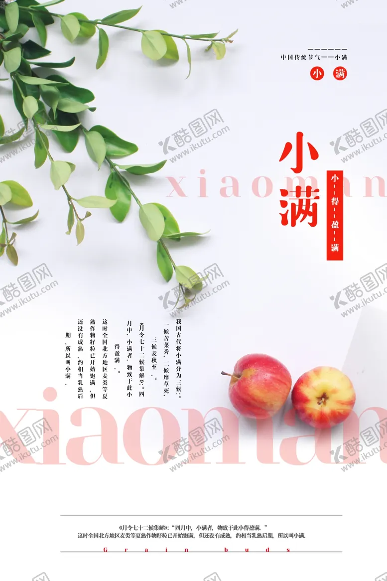 编号：74566105111415511573【酷图网】源文件下载-小满传统节日清新海报