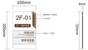 医院科室牌 简约