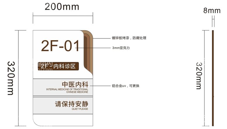 编号：84151012110012269630【酷图网】源文件下载-医院科室牌 简约