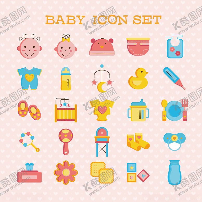 编号：35429511021021371728【酷图网】源文件下载-婴儿用品图标集