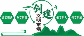 创文文化墙创建文明城市标语