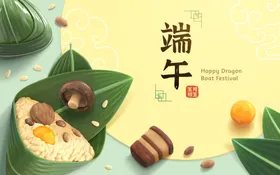 端午节感恩背景大促销展架