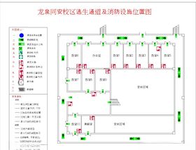 消防逃生示意图