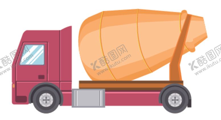 编号：82327410100145077509【酷图网】源文件下载-混凝土搅拌车