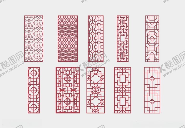 编号：44433711021659201799【酷图网】源文件下载-中式镂空雕花隔断