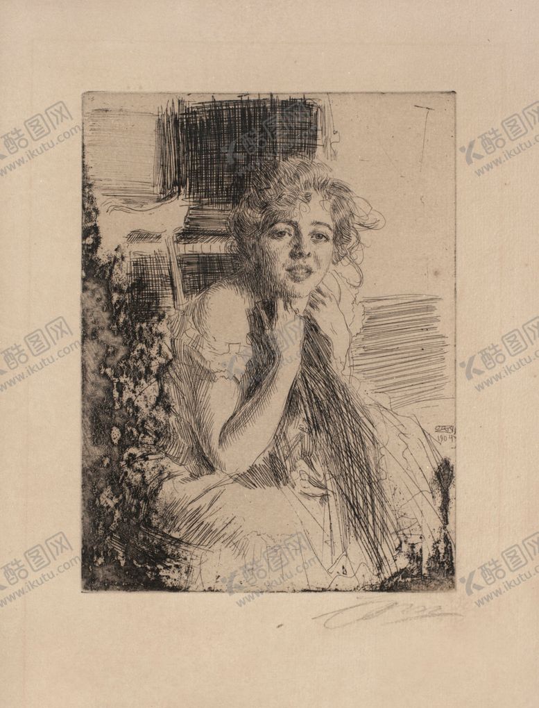 编号：49353309241715371931【酷图网】源文件下载-人物形象素描绘画