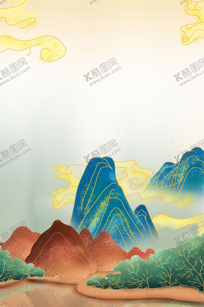 编号：34772210240317574633【酷图网】源文件下载-山水鎏金