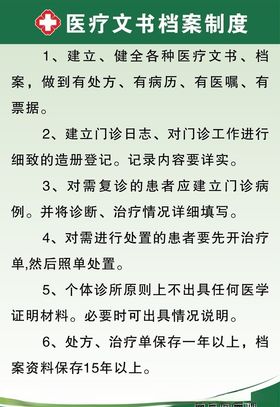 医疗文书档案制度