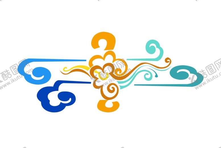 编号：71435909260434437634【酷图网】源文件下载-彩色祥云元素