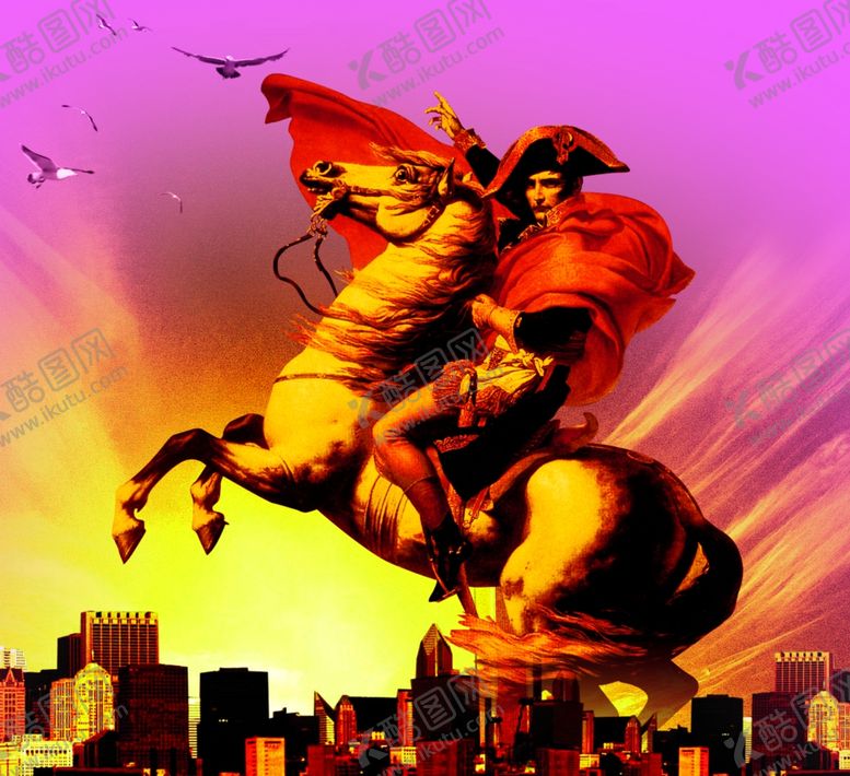 编号：94488910030904079165【酷图网】源文件下载-炫彩拿破仑装饰画