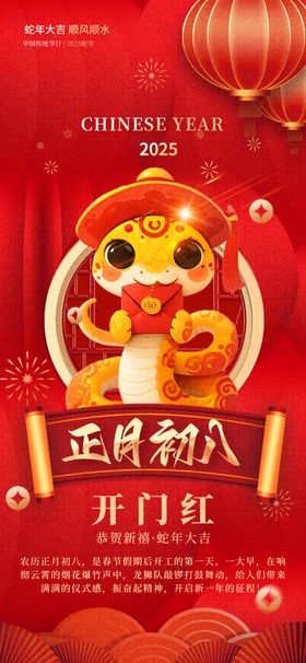 新年海报节日活动俗除夕2025