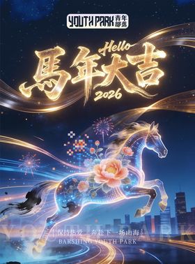 数字化马年大吉新年海报
