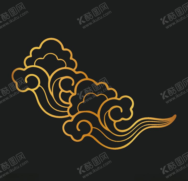 编号：67908106260424542616【酷图网】源文件下载-矢量云纹古典祥云