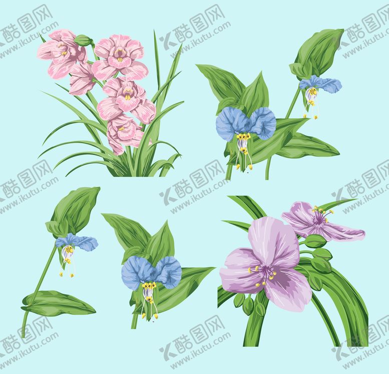 编号：34902110090244175397【酷图网】源文件下载-手绘花卉背景 