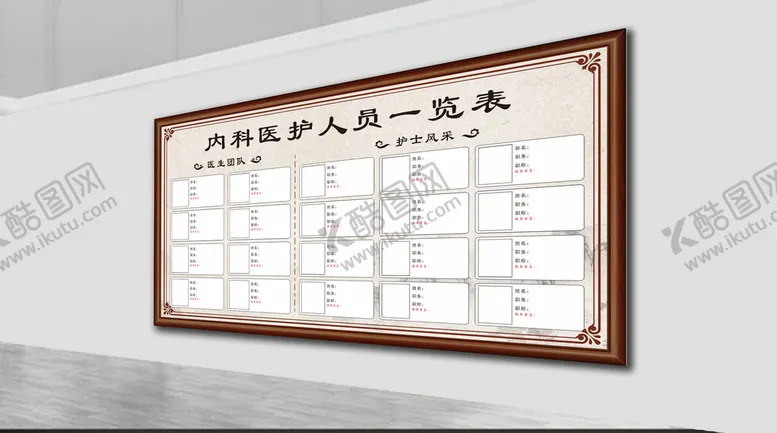 编号：16038001240730194371【酷图网】源文件下载-医护一览表