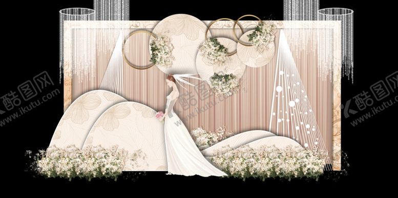 编号：78497009151701026879【酷图网】源文件下载-香槟色婚礼背景设计背景