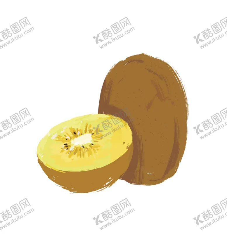 编号：73263102231752249576【酷图网】源文件下载-猕猴桃手绘插画
