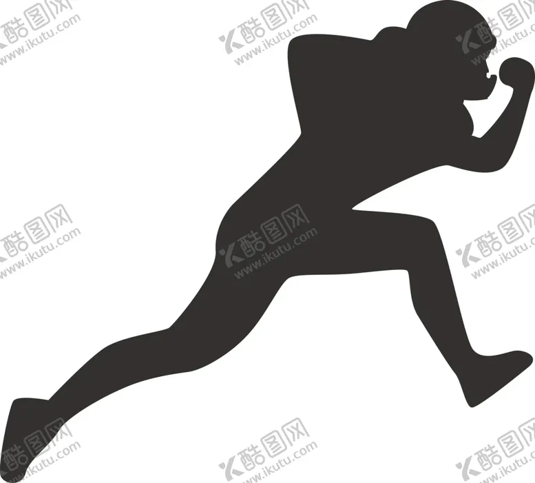 编号：23466204191436454429【酷图网】源文件下载-橄榄球员剪影
