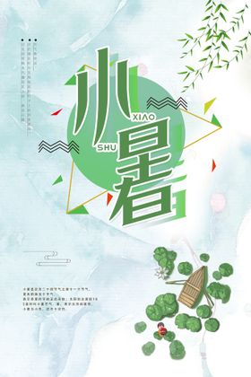 小暑游泳节气海报